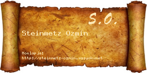 Steinmetz Ozmin névjegykártya
